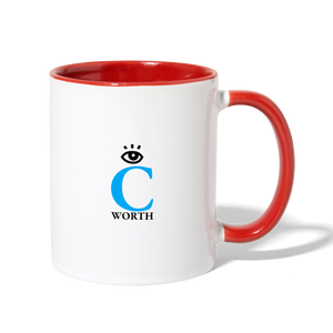 DETERMINED Contrast Coffee Mug - white/red