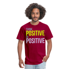 Load image into Gallery viewer, THINK POSITIVE Unisex Classic T-Shirt - dark red