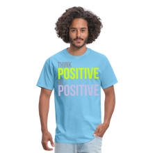 Load image into Gallery viewer, THINK POSITIVE Unisex Classic T-Shirt - aquatic blue