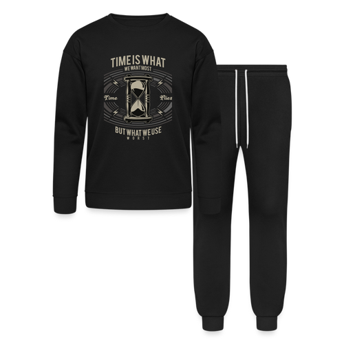 I C WORTH TIME Unisex Lounge Wear Set - black