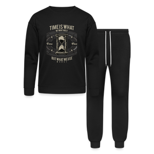 I C WORTH TIME Unisex Lounge Wear Set - black