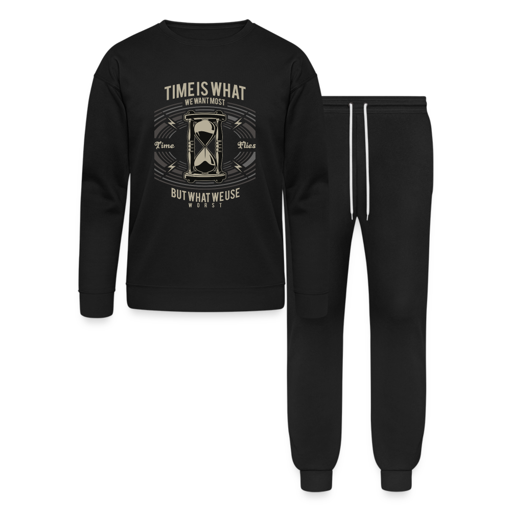 I C WORTH TIME Unisex Lounge Wear Set - black