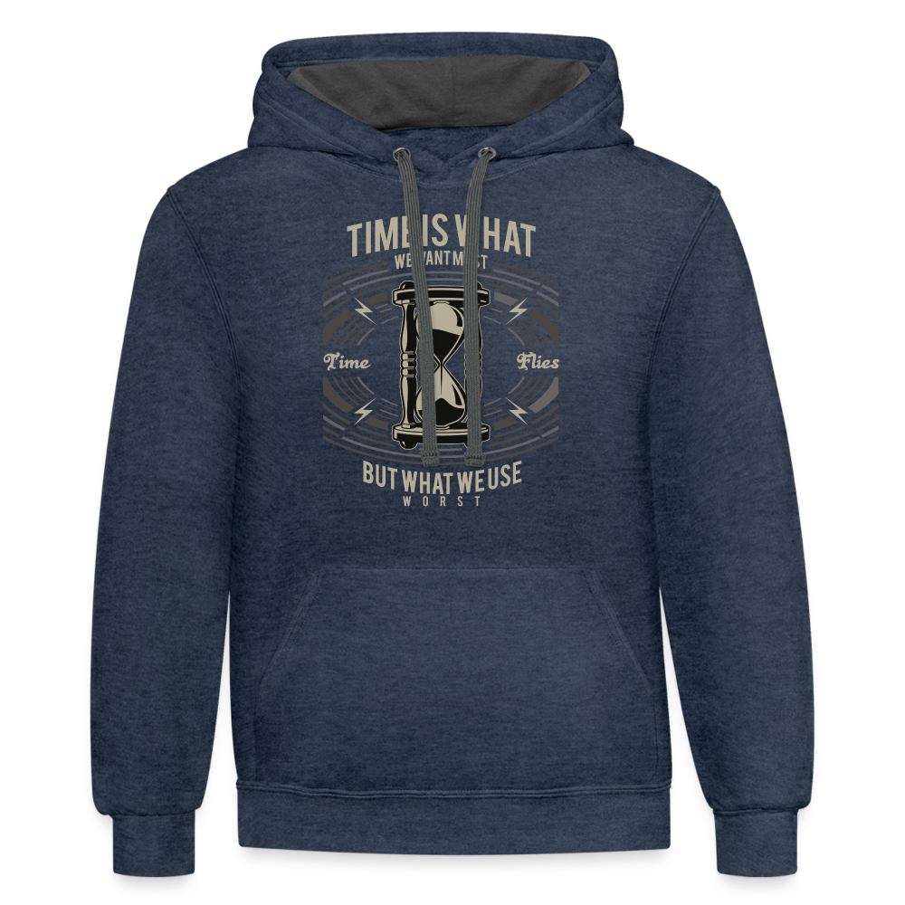 I C TIME Hoodie - indigo heather/asphalt