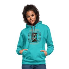 Load image into Gallery viewer, I C TIME Hoodie - scuba blue/asphalt