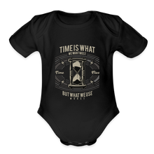 Load image into Gallery viewer, I C TIME Organic Short Sleeve Baby Bodysuit - black