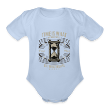 Load image into Gallery viewer, I C TIME Organic Short Sleeve Baby Bodysuit - sky