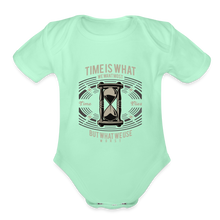 Load image into Gallery viewer, I C TIME Organic Short Sleeve Baby Bodysuit - light mint