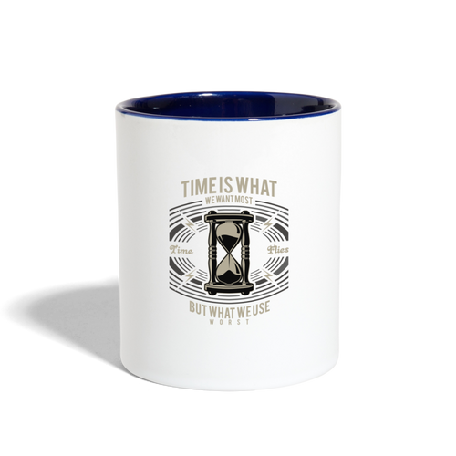I C TIME Coffee Mug - white/cobalt blue