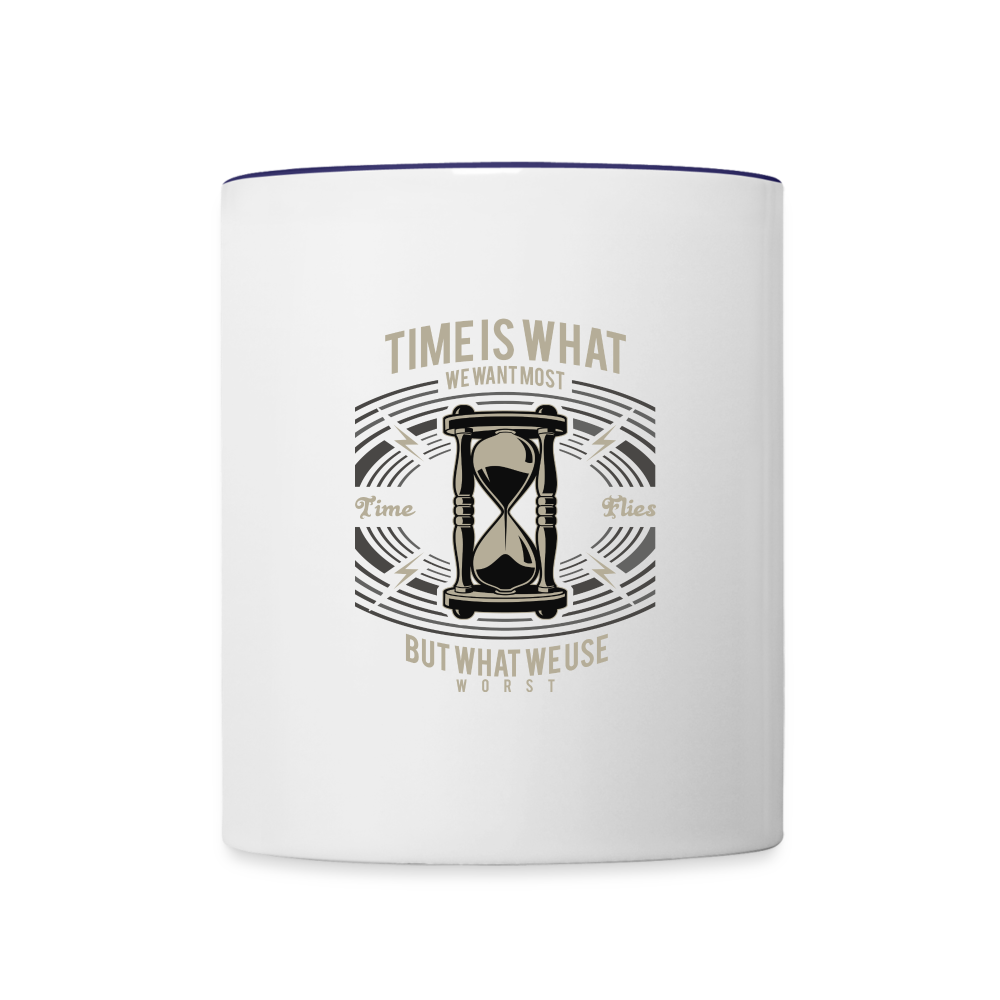 I C TIME Coffee Mug - white/cobalt blue